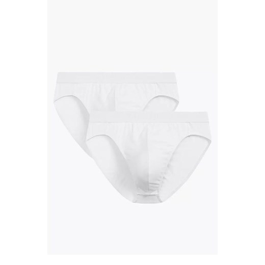 2-pack slipy męskie 2BMP-016-BIAŁY, Kolor biały, Rozmiar S, ATLANTIC ze sklepu Intymna w kategorii Majtki męskie - zdjęcie 184111730