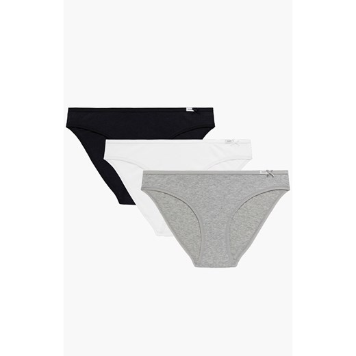 3-pack figi damskie bikini 3CLP-001-CZA/BIA/SZMJ, Kolor czarno-biało-szary, Rozmiar XL, ATLANTIC ze sklepu Intymna w kategorii Majtki damskie - zdjęcie 184111794