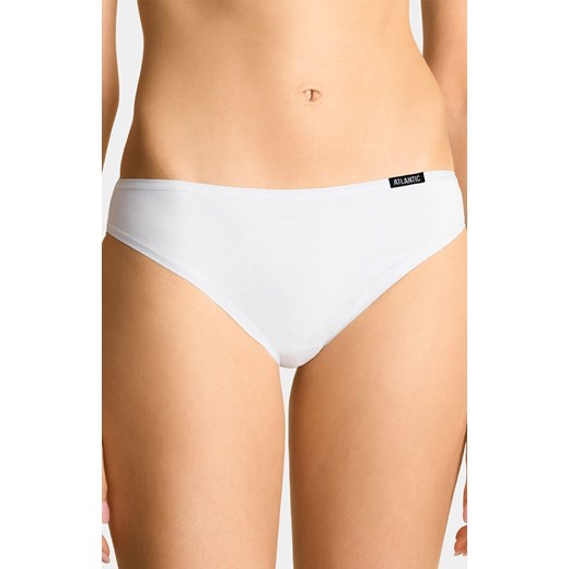 3BLP-602 bawełniane białe figi z niską talią 3-pack, Kolor biały, Rozmiar S, ATLANTIC ze sklepu Intymna w kategorii Majtki damskie - zdjęcie 184111810