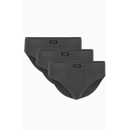 3-pack slipy męskie 3BMP-006-GRAFITOWY, Kolor grafitowy, Rozmiar M, ATLANTIC ze sklepu Intymna w kategorii Majtki męskie - zdjęcie 184111841