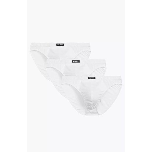 3-pack slipy męskie białe 3BMP-322, Kolor biały, Rozmiar M, ATLANTIC ze sklepu Intymna w kategorii Majtki męskie - zdjęcie 184111860