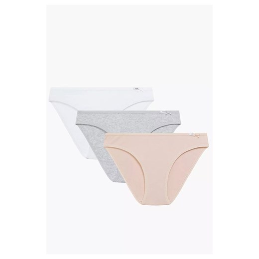 Atlantic 3-pack figi damskie bikini 3CLP-001-BEZJ/BIA/SZMJ, Kolor multicolour, Rozmiar S, ATLANTIC ze sklepu Intymna w kategorii Majtki damskie - zdjęcie 184111863