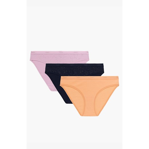 3-pack Figi damskie bikini 3LP-210-ROZ/POMJ/GRA, Kolor multicolour, Rozmiar XL, ATLANTIC ze sklepu Intymna w kategorii Majtki damskie - zdjęcie 184111904