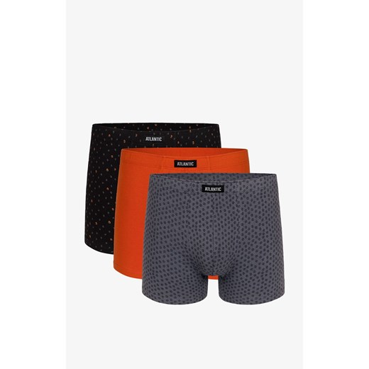 Bawełniane bokserki męski 3-pack 3MH-025/07, Kolor multicolour, Rozmiar M, ATLANTIC ze sklepu Intymna w kategorii Majtki męskie - zdjęcie 184111953