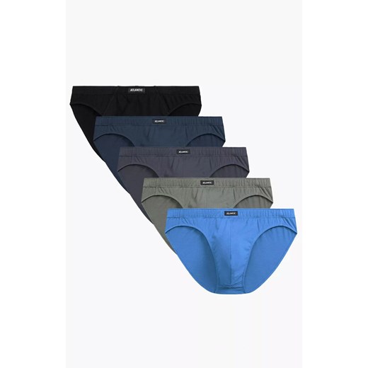 Atlantic 5-pack slipy męskie sport 5SMP-002-NIEJ/GRF/CZA/KHAJ/NIE, Kolor multicolour, Rozmiar M, ATLANTIC ze sklepu Intymna w kategorii Majtki męskie - zdjęcie 184112053