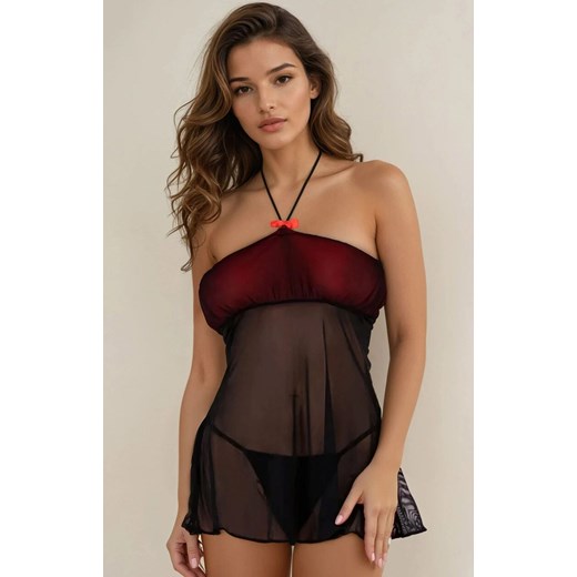 Zmysłowa koszulka nocna ze stringami Febrenn LC 2022, Kolor czarny, Rozmiar S/M, LivCo Corsetti Fashion ze sklepu Intymna w kategorii Koszule nocne - zdjęcie 184115243