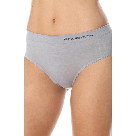 HI1008W figi z wysokim stanem z wełny merynosów comfort wool, Kolor popielaty, Rozmiar S, Brubeck ze sklepu Intymna w kategorii Majtki damskie - zdjęcie 184115410