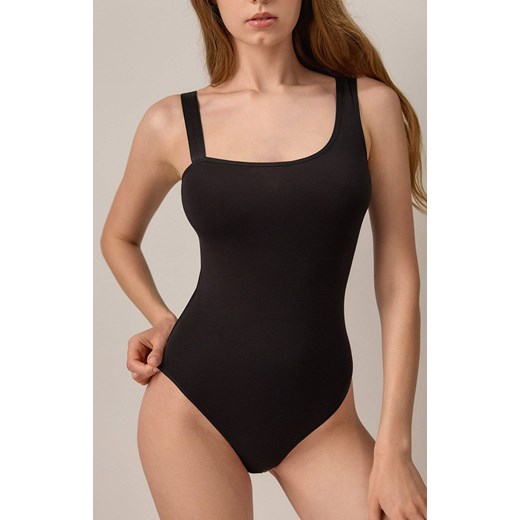 Body z włókna bambusowego FLEXIBLE LBT 2241, Kolor czarny, Rozmiar XS, Conte ze sklepu Intymna w kategorii Body damskie - zdjęcie 184116061