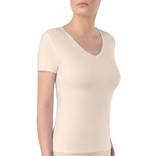Cielisty t-shirt damski bawełniany podkoszulek LF 2021, Kolor beżowy, Rozmiar XL, Conte ze sklepu Intymna w kategorii Podkoszulki i halki - zdjęcie 184116182