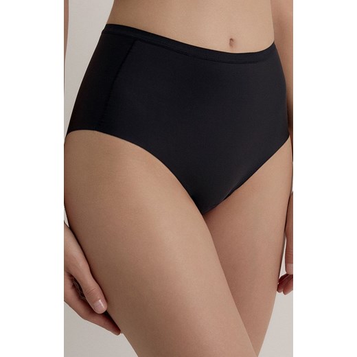 Bezszwowe figi damskie z wysokim stanem czarne Assorti RP2182, Kolor czarny, Rozmiar 3XL, Conte ze sklepu Intymna w kategorii Majtki damskie - zdjęcie 184116441