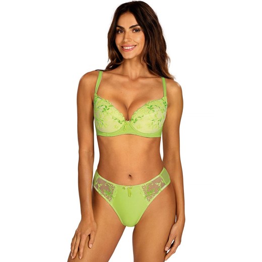 Biustonosz push-up Viviana B214, Kolor zielony neon, Rozmiar 65C, Ewa Bien ze sklepu Intymna w kategorii Biustonosze - zdjęcie 184122481