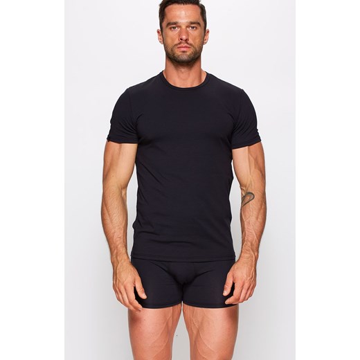 T-shirt męski 01/1-82/1, Kolor czarny, Rozmiar L, Fabio Undercare ze sklepu Intymna w kategorii Podkoszulki męskie - zdjęcie 184122604