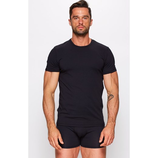 Koszulka męska t-shirt z krótkim rękawem czarny 01/9-82/1, Kolor czarny, Rozmiar M, Fabio Undercare ze sklepu Intymna w kategorii Podkoszulki męskie - zdjęcie 184122614