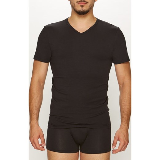 Gładka koszulka męska t-shirt z krótkim rękawem Amante Uomo V-Shirt 01/1-81, Kolor biały, Rozmiar XL, Fabio Undercare ze sklepu Intymna w kategorii Podkoszulki męskie - zdjęcie 184122870