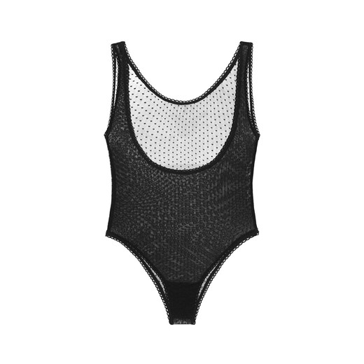Transparentne body damskie w kropeczki Madison, Kolor czarny, Rozmiar S/M, Fiore ze sklepu Intymna w kategorii Body damskie - zdjęcie 184123591