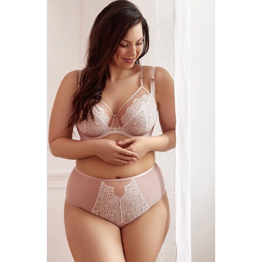 Figi damskie z wysokim stanem Romantic Vibe K853, Kolor beżowy, Rozmiar 2XL, Gorsenia ze sklepu Intymna w kategorii Majtki damskie - zdjęcie 184125624