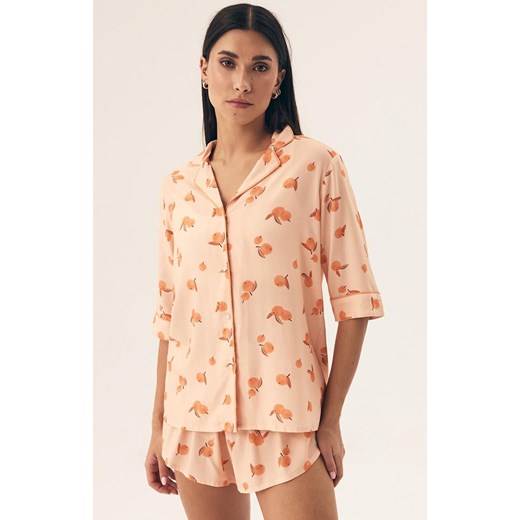 Henderson rozpinana piżama damska Naranja 42686-24X, Kolor jasnopomarańczowy, Rozmiar 2XL, Henderson ze sklepu Intymna w kategorii Piżamy damskie - zdjęcie 184127131
