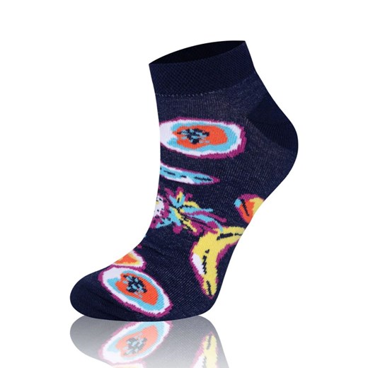 Skarpetki stopki męskie S139S Owoce, Kolor granatowo-żółty, Rozmiar 41-43, Italian Fashion ze sklepu Intymna w kategorii Skarpetki męskie - zdjęcie 184127394