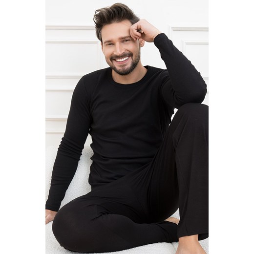 Czarny podkoszulek z długim rękawem Paco, Kolor czarny, Rozmiar L, Italian Fashion ze sklepu Intymna w kategorii T-shirty męskie - zdjęcie 184129243