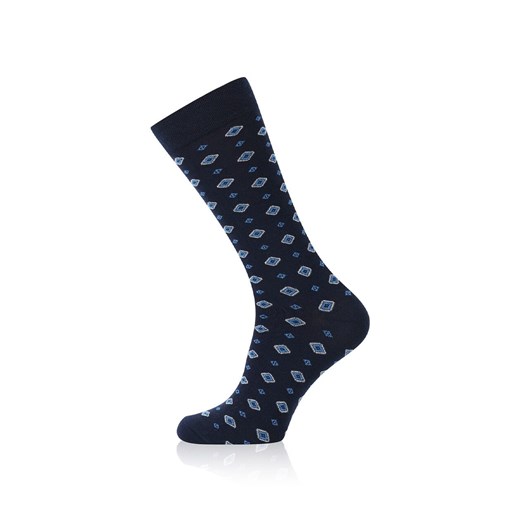 Skarpetki długie męskie Rajmund S177D, Kolor granatowo-niebieski, Rozmiar 41-43, Italian Fashion ze sklepu Intymna w kategorii Skarpetki damskie - zdjęcie 184129442