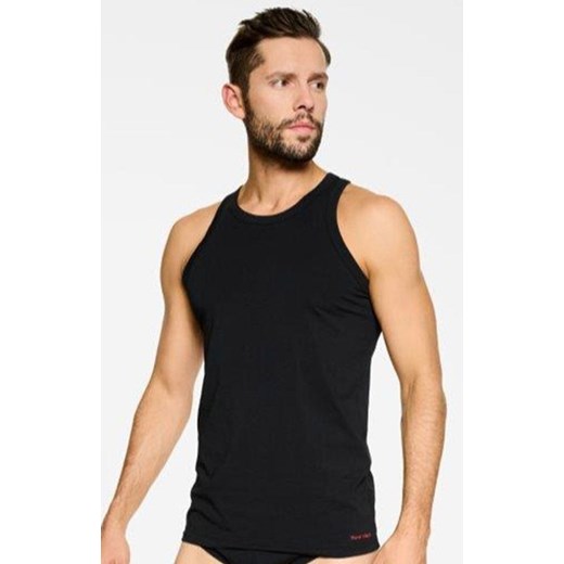 Czarny bawełniany podkoszulek męski tank top Brass 19776, Kolor czarny, Rozmiar L, Rene vilard ze sklepu Intymna w kategorii T-shirty męskie - zdjęcie 184130331