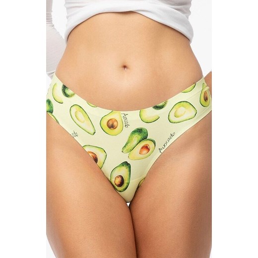 Julimex figi damskie Avocado Simple Brasil, Kolor żółto-zielony, Rozmiar L, Julimex ze sklepu Intymna w kategorii Majtki damskie - zdjęcie 184130504