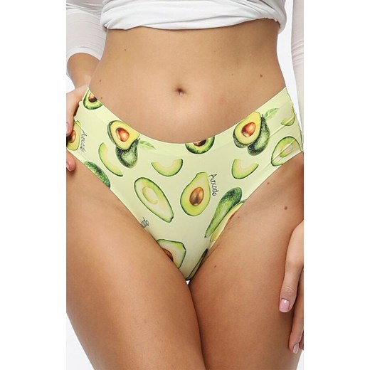 Julimex figi damskie Avocado Simple Classic, Kolor żółto-zielony, Rozmiar L, Julimex ze sklepu Intymna w kategorii Majtki damskie - zdjęcie 184130513