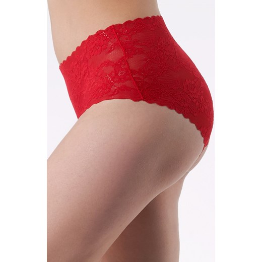 Figi damskie z wysokim stanem czerwone Bellie Maxi, Kolor czerwony, Rozmiar M, Julimex ze sklepu Intymna w kategorii Majtki damskie - zdjęcie 184130611