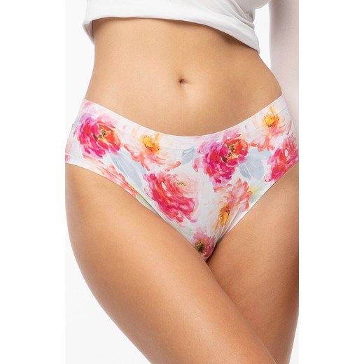 Julimex figi damskie Peony Cheekie Brasil, Kolor biały-kwiaty, Rozmiar L, Julimex ze sklepu Intymna w kategorii Majtki damskie - zdjęcie 184130881