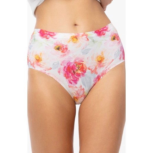 Julimex figi damskie wysokie Peony Simple Maxi, Kolor biały-kwiaty, Rozmiar L, Julimex ze sklepu Intymna w kategorii Majtki damskie - zdjęcie 184130904