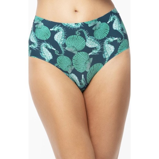 Figi damskie wysokie Sea Story Simple Maxi, Kolor granatowo-turkusowy, Rozmiar 2XL, Julimex ze sklepu Intymna w kategorii Majtki damskie - zdjęcie 184130982