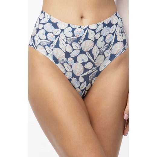 Julimex figi damskie Shells Simple Brasil Maxi, Kolor granatowy-wzór, Rozmiar 2XL, Julimex ze sklepu Intymna w kategorii Majtki damskie - zdjęcie 184130984