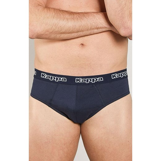 Kappa granatowe slipy męskie bawełniane w sportowym stylu 2-pack K1111, Kolor granatowy, Rozmiar S, Kappa ze sklepu Intymna w kategorii Majtki męskie - zdjęcie 184131134