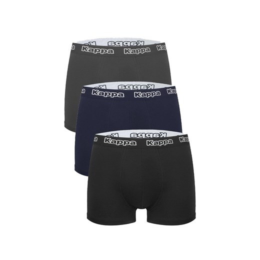 Kappa 3-pack bokserki męskie bawełniane z logowaną gumą K1221, Kolor multicolour, Rozmiar S, Kappa ze sklepu Intymna w kategorii Majtki męskie - zdjęcie 184131144