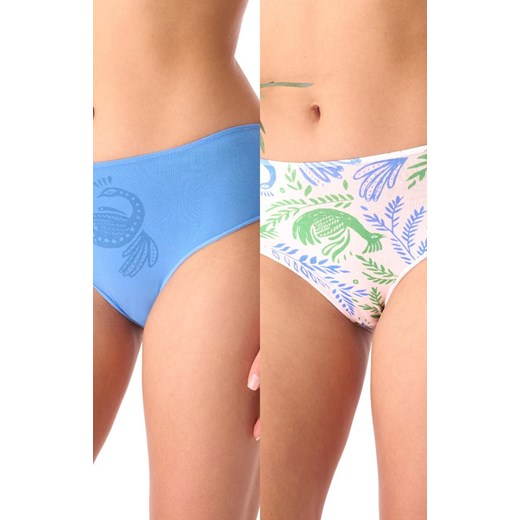 2-pack bambusowe kolorowe figi damskie midi bikini LPC 556, Kolor multicolour, Rozmiar S, Key ze sklepu Intymna w kategorii Majtki damskie - zdjęcie 184131261