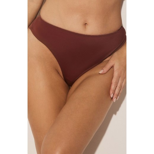 Figi brazylijskie brązowe Comfort B-861/2, Kolor brązowy, Rozmiar L, Kinga ze sklepu Intymna w kategorii Majtki damskie - zdjęcie 184132001