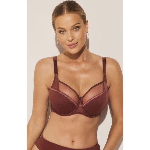 Biustonosz półusztywniany semi-soft brązowy Sophie BC-676, Kolor brązowy, Rozmiar 100B, Kinga ze sklepu Intymna w kategorii Biustonosze - zdjęcie 184132372