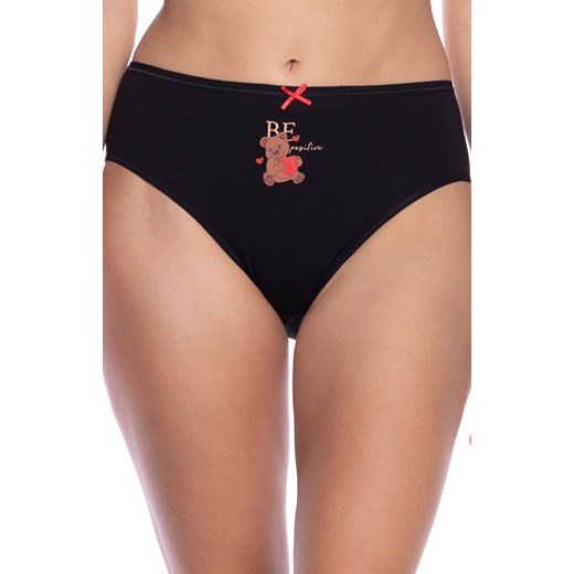 3-pack figi damskie L-127BI-27 z misiem, Kolor czarno-czerwony, Rozmiar L, LAMA ze sklepu Intymna w kategorii Majtki damskie - zdjęcie 184132544