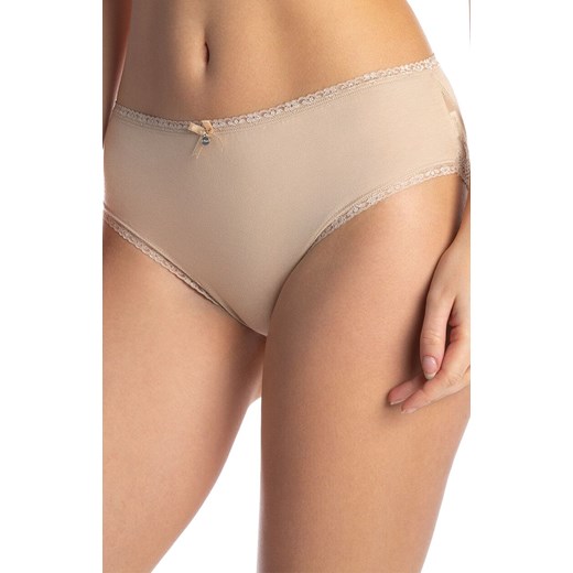 2-pack figi damskie beżowe plus size L-4000BI-06EX, Kolor beżowy, Rozmiar 2XL, LAMA ze sklepu Intymna w kategorii Majtki damskie - zdjęcie 184132600