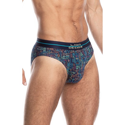 2-pack bawełniane męskie slipy standard M-993SD, Kolor multicolour, Rozmiar L, LAMA ze sklepu Intymna w kategorii Majtki męskie - zdjęcie 184132754
