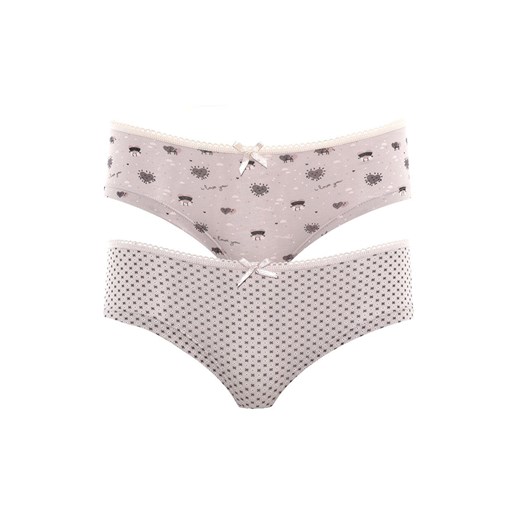 2-pack figi damskie F-MSH-K-10/05, Kolor różowy-wzór, Rozmiar S, leptir ze sklepu Intymna w kategorii Majtki damskie - zdjęcie 184133140