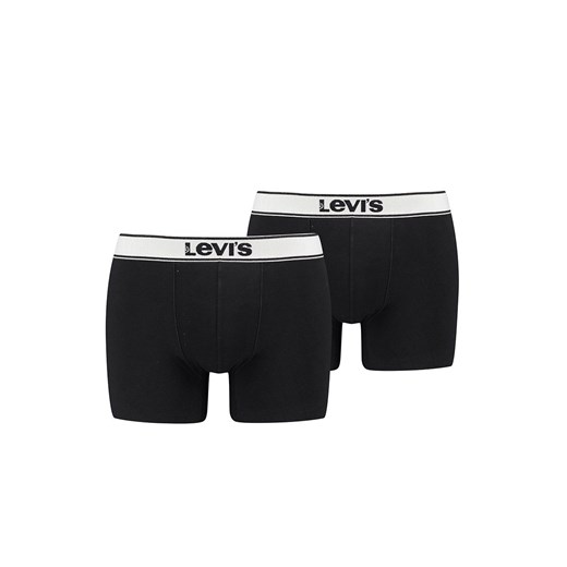 Levis 2-pack bawełnianych bokserek męskich 100001150, Kolor czarny melanż, Rozmiar S, Levis ze sklepu Intymna w kategorii Majtki męskie - zdjęcie 184133320