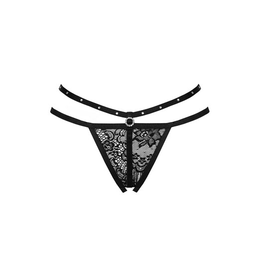 Stringi sznurki z otwartym krokiem Nomade, Kolor czarny, Rozmiar S/M, LivCo Corsetti Fashion ze sklepu Intymna w kategorii Majtki damskie - zdjęcie 184133760