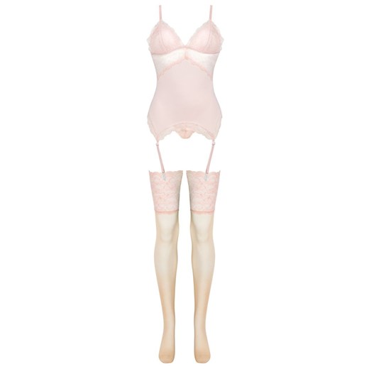 Persinne Peach komplet 3-częściowy, Kolor brzoskwiniowy, Rozmiar S/M, LivCo Corsetti Fashion ze sklepu Intymna w kategorii Komplety bielizny damskiej - zdjęcie 184133772