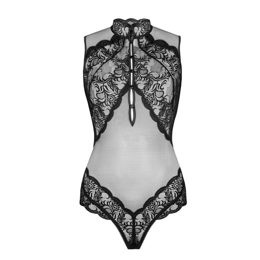 Sagen czarne body z koronką, Kolor czarny, Rozmiar S/M, LivCo Corsetti Fashion ze sklepu Intymna w kategorii Body damskie - zdjęcie 184133804