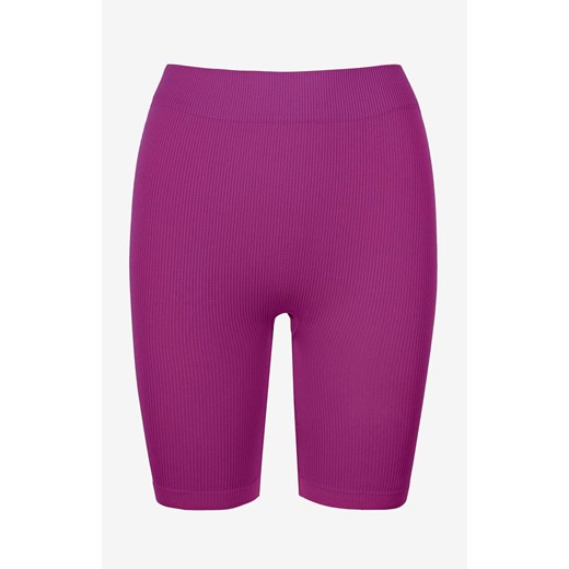 Marilyn legginsy damskie kolarki z prążkowanej dzianiny Fitness, Kolor różowy, Rozmiar S/M, Marilyn ze sklepu Intymna w kategorii Szorty - zdjęcie 184134993