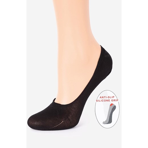 Marilyn czarne stopki damskie z silikonem Cotton Anti-Slip, Kolor czarny, Rozmiar 36-40, Marilyn ze sklepu Intymna w kategorii Skarpetki damskie - zdjęcie 184135150
