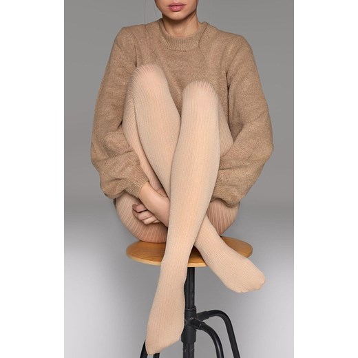 Marilyn rajstopy z wiskozy i kaszmiru beżowe 80 DEN Cashmere D09, Kolor beżowy, Rozmiar 1/2, Marilyn ze sklepu Intymna w kategorii Rajstopy - zdjęcie 184135171