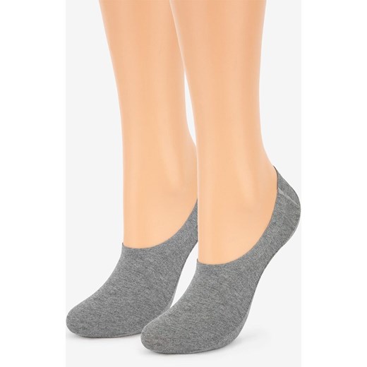 Marilyn 2-pack stopki damskie z silikonem szare Discreet, Kolor szary, Rozmiar 35-38, Marilyn ze sklepu Intymna w kategorii Skarpetki damskie - zdjęcie 184135301