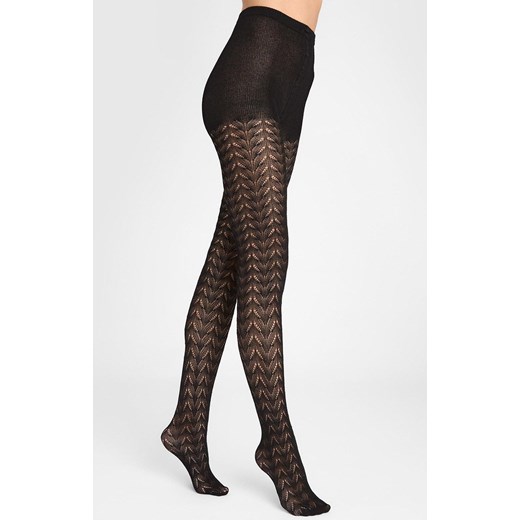 Marilyn czarne rajstopy o żakardowym splocie Jacquard D09 120 DEN, Kolor czarny, Rozmiar 1/2, Marilyn ze sklepu Intymna w kategorii Rajstopy - zdjęcie 184135401